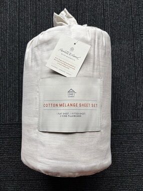 Hearth & Hand Cotton Mélange Sheet Set — Light Cream
